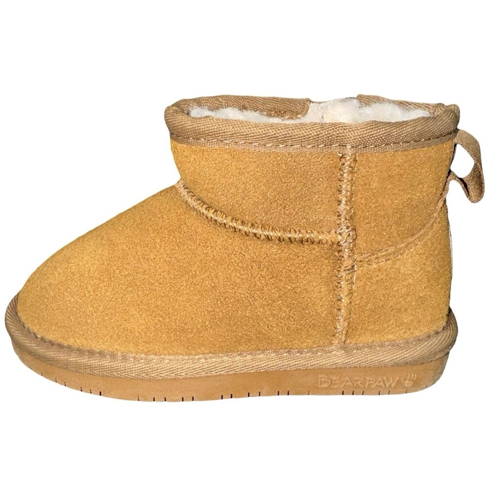 Bearpaw Toddler Size 9 Winter Boots Suede Wool Kayley Brown Youth Kids Girls New